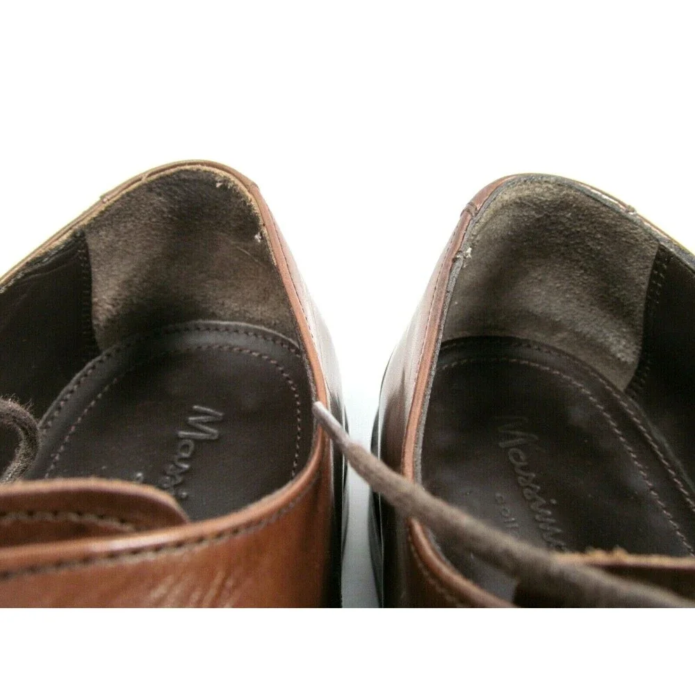 Massimo Dutti Brown Apron Toe Derby Shoes Size US 9 EUR 43